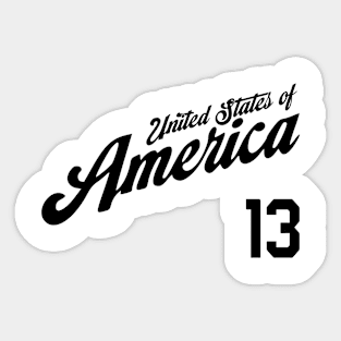 Samuel Adams USA Jersey 13 Sticker